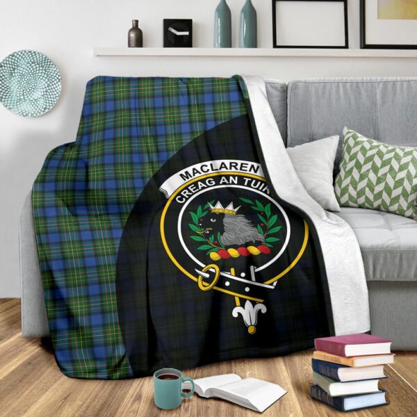 MacLaren Ancient Clan Blanket, Scottish Tartan MacLaren Ancient Clans Blanket Wave Style - Image 3