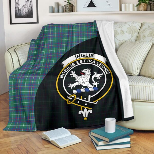 Inglis Ancient Clan Blanket, Scottish Tartan Inglis Ancient Clans Blanket Wave Style