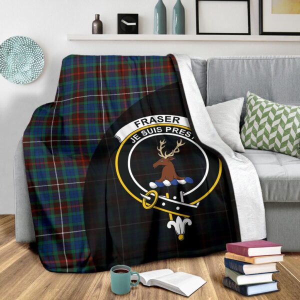 Fraser Hunting Ancient Clan Blanket, Scottish Tartan Fraser Hunting Ancient Clans Blanket Wave Style - Image 3