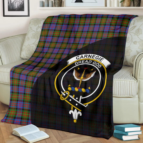 Carnegie Ancient Clan Blanket, Scottish Tartan Carnegie Ancient Clans Blanket Wave Style - Image 2