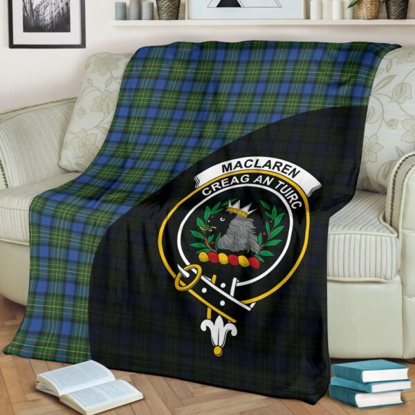 MacLaren Ancient Clan Blanket, Scottish Tartan MacLaren Ancient Clans Blanket Wave Style - Image 2