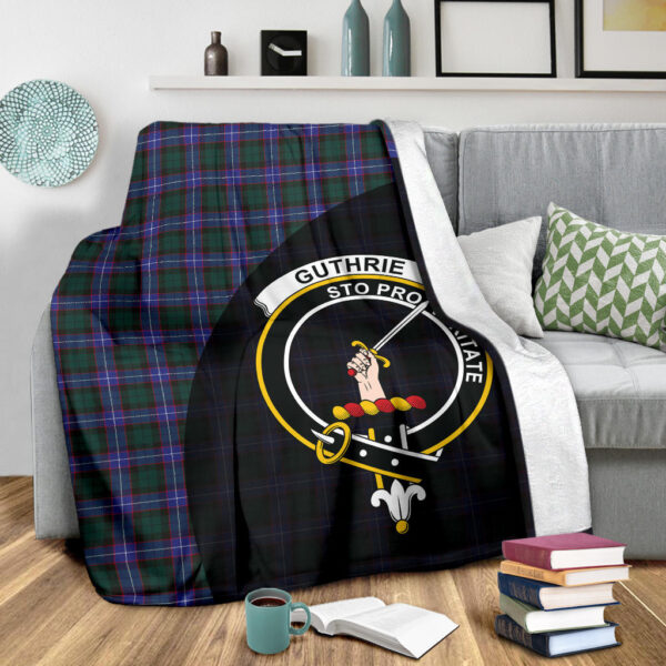 Guthrie Modern Clan Blanket, Scottish Tartan Guthrie Modern Clans Blanket Wave Style - Image 3