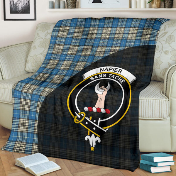 Napier Ancient Clan Blanket, Scottish Tartan Napier Ancient Clans Blanket Wave Style - Image 2