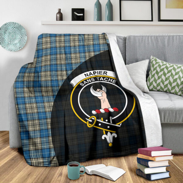 Napier Ancient Clan Blanket, Scottish Tartan Napier Ancient Clans Blanket Wave Style - Image 3