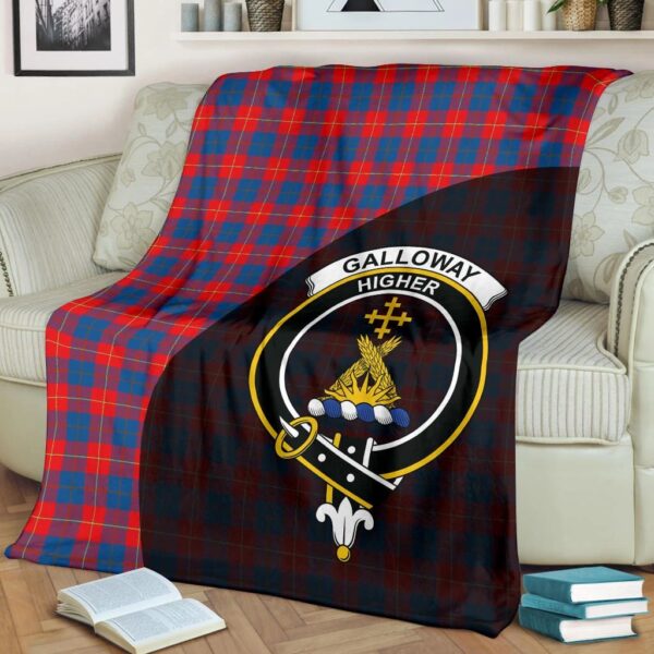 Galloway Red Clan Blanket, Scottish Tartan Galloway Red Clans Blanket Wave Style - Image 2