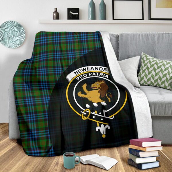 Newlands of Lauriston Clan Blanket, Scottish Tartan Newlands of Lauriston Clans Blanket Wave Style - Image 3