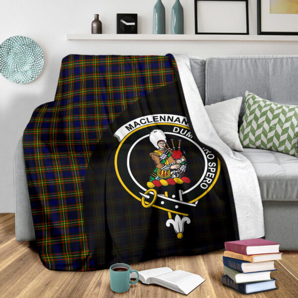 MacLellan Modern Clan Blanket, Scottish Tartan MacLellan Modern Clans Blanket Wave Style - Image 3