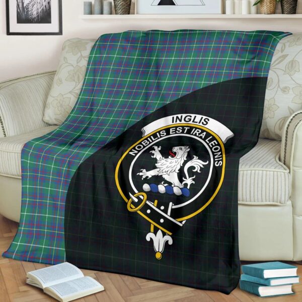 Inglis Ancient Clan Blanket, Scottish Tartan Inglis Ancient Clans Blanket Wave Style - Image 2