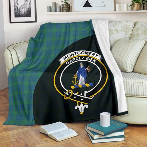 Montgomery Ancient Clan Blanket, Scottish Tartan Montgomery Ancient Clans Blanket Wave Style