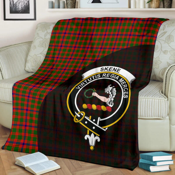 Skene Modern Clan Blanket, Scottish Tartan Skene Modern Clans Blanket Wave Style - Image 2