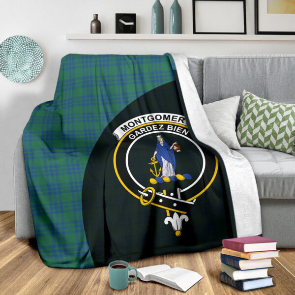 Montgomery Ancient Clan Blanket, Scottish Tartan Montgomery Ancient Clans Blanket Wave Style - Image 3