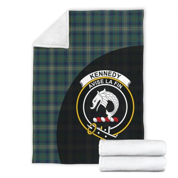 Kennedy Modern Clan Blanket, Scottish Tartan Kennedy Modern Clans Blanket Wave Style - Image 4