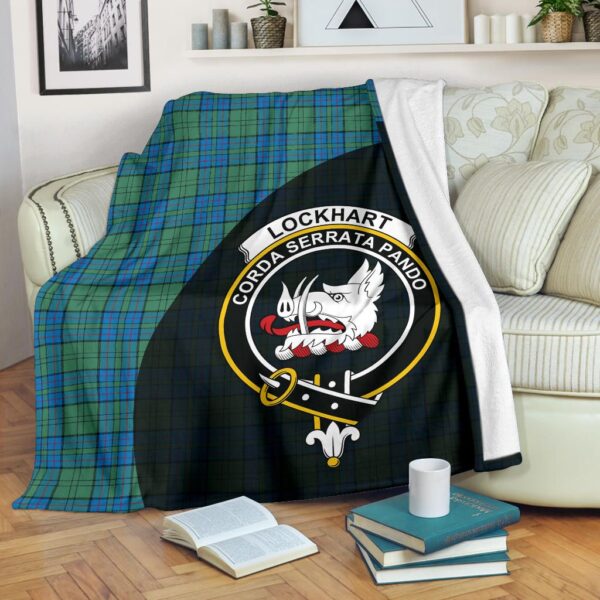 Lockhart Clan Blanket, Scottish Tartan Lockhart Clans Blanket Wave Style