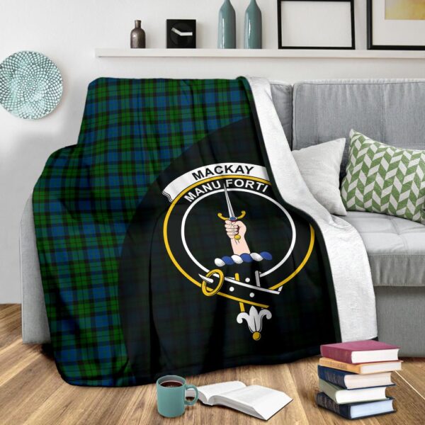 MacKay Modern Clan Blanket, Scottish Tartan MacKay Modern Clans Blanket Wave Style - Image 3