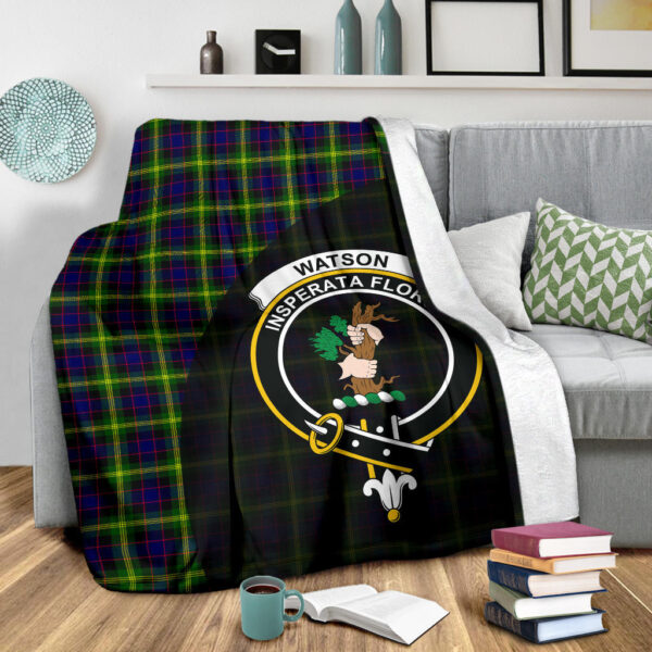 Watson Modern Clan Blanket, Scottish Tartan Watson Modern Clans Blanket Wave Style - Image 3