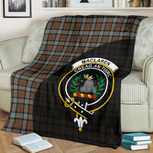 MacLaren Weathered Clan Blanket, Scottish Tartan MacLaren Weathered Clans Blanket Wave Style - Image 2