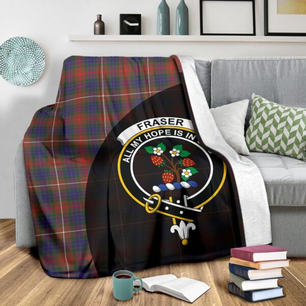 Fraser Hunting Modern Clan Blanket, Scottish Tartan Fraser Hunting Modern Clans Blanket Wave Style - Image 3