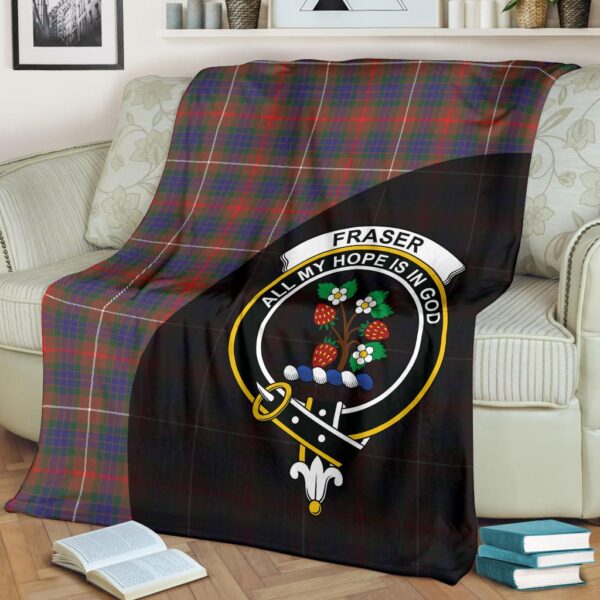 Fraser Hunting Modern Clan Blanket, Scottish Tartan Fraser Hunting Modern Clans Blanket Wave Style - Image 2