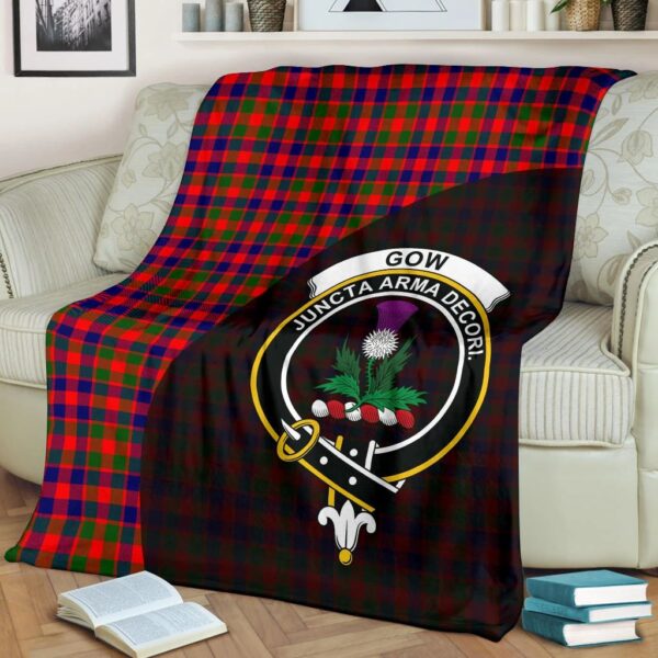 Gow Modern Clan Blanket, Scottish Tartan Gow Modern Clans Blanket Wave Style - Image 2