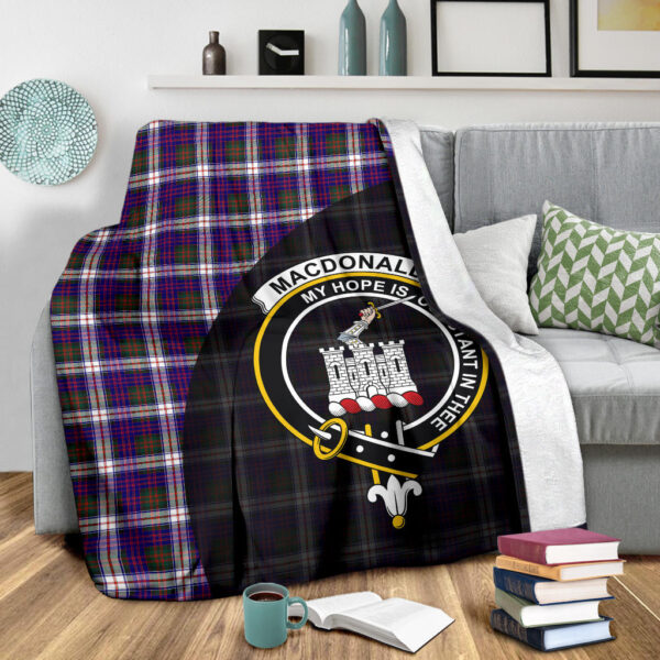 MacDonald Dress Modern Clan Blanket, Scottish Tartan MacDonald Dress Modern Clans Blanket Wave Style - Image 3