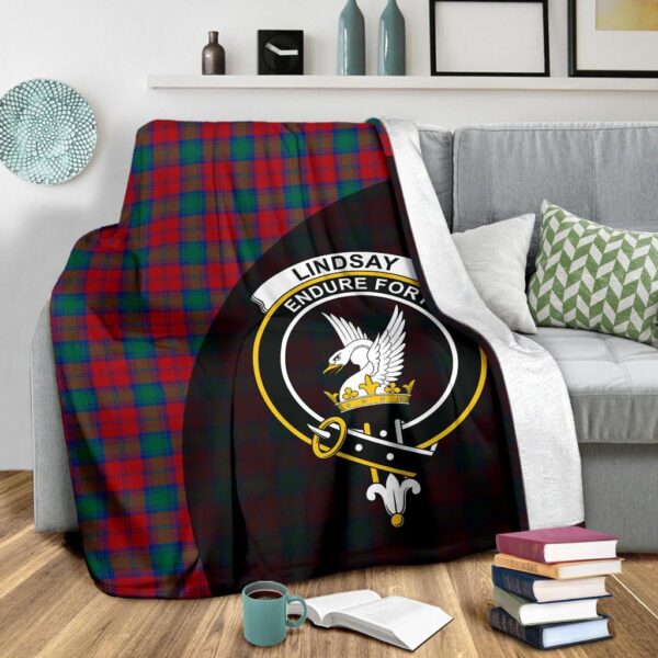 Lindsay Modern Clan Blanket, Scottish Tartan Lindsay Modern Clans Blanket Wave Style - Image 3