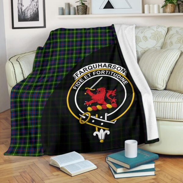 Farquharson Modern Clan Blanket, Scottish Tartan Farquharson Modern Clans Blanket Wave Style