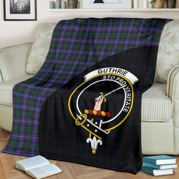 Guthrie Modern Clan Blanket, Scottish Tartan Guthrie Modern Clans Blanket Wave Style - Image 2