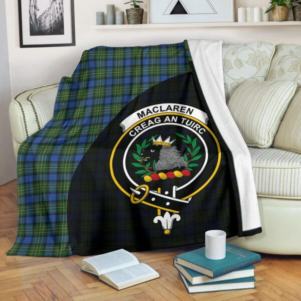 MacLaren Ancient Clan Blanket, Scottish Tartan MacLaren Ancient Clans Blanket Wave Style