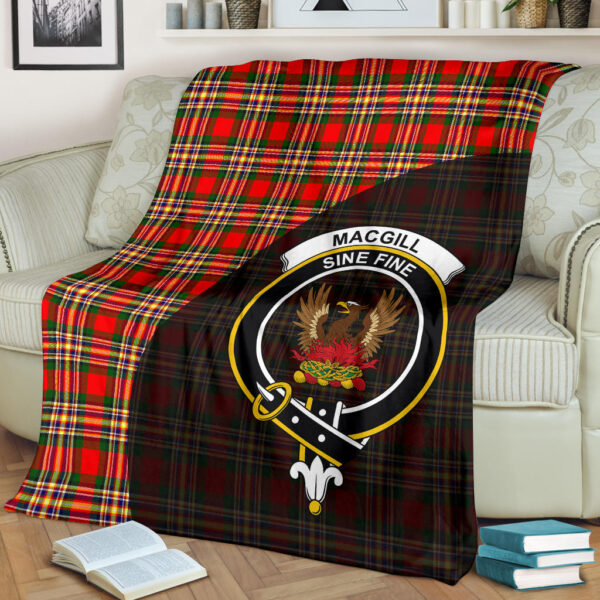 MacGill Modern Clan Blanket, Scottish Tartan MacGill Modern Clans Blanket Wave Style - Image 2