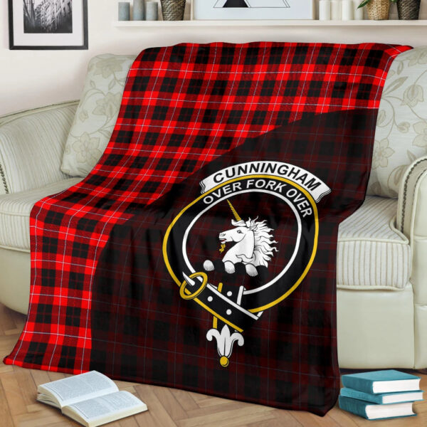 Cunningham Modern Clan Blanket, Scottish Tartan Cunningham Modern Clans Blanket Wave Style - Image 2