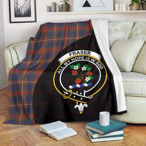 Fraser Hunting Modern Clan Blanket, Scottish Tartan Fraser Hunting Modern Clans Blanket Wave Style