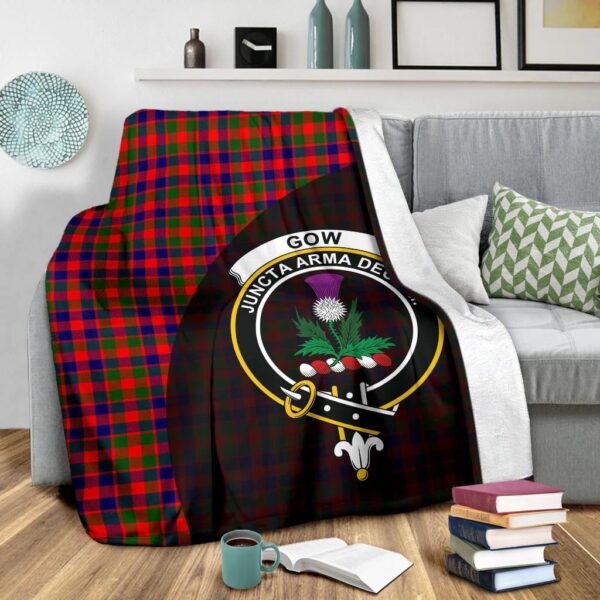 Gow Modern Clan Blanket, Scottish Tartan Gow Modern Clans Blanket Wave Style - Image 3