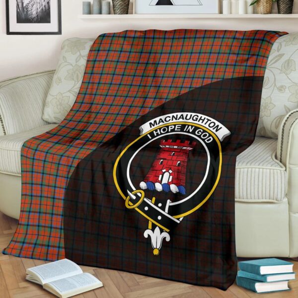 MacNaughton Ancient Clan Blanket, Scottish Tartan MacNaughton Ancient Clans Blanket Wave Style - Image 2