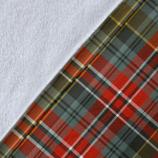 MacPherson Weathered Clan Blanket, Scottish Tartan MacPherson Weathered Clans Blanket Wave Style - Image 5