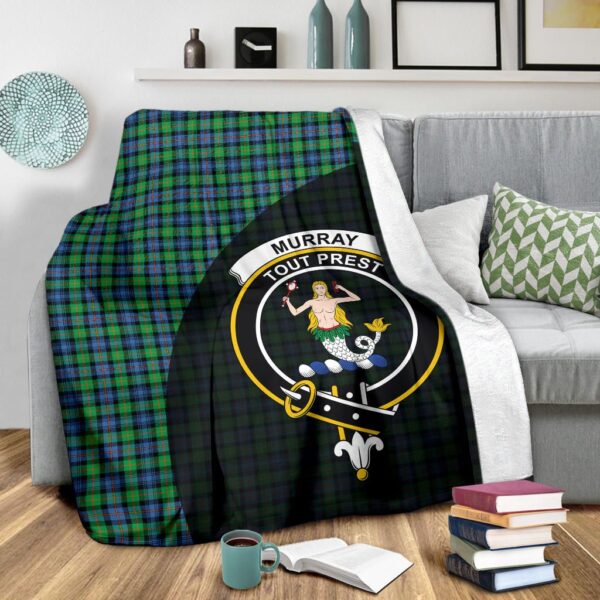 Murray of Atholl Ancient Clan Blanket, Scottish Tartan Murray of Atholl Ancient Clans Blanket Wave Style - Image 3