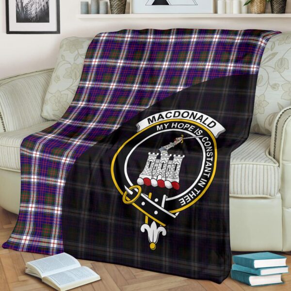 MacDonald Dress Modern Clan Blanket, Scottish Tartan MacDonald Dress Modern Clans Blanket Wave Style - Image 2