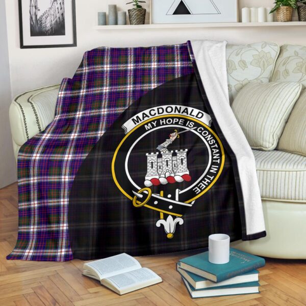 MacDonald Dress Modern Clan Blanket, Scottish Tartan MacDonald Dress Modern Clans Blanket Wave Style