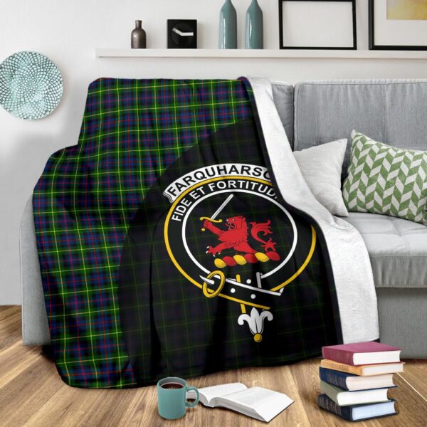 Farquharson Modern Clan Blanket, Scottish Tartan Farquharson Modern Clans Blanket Wave Style - Image 3