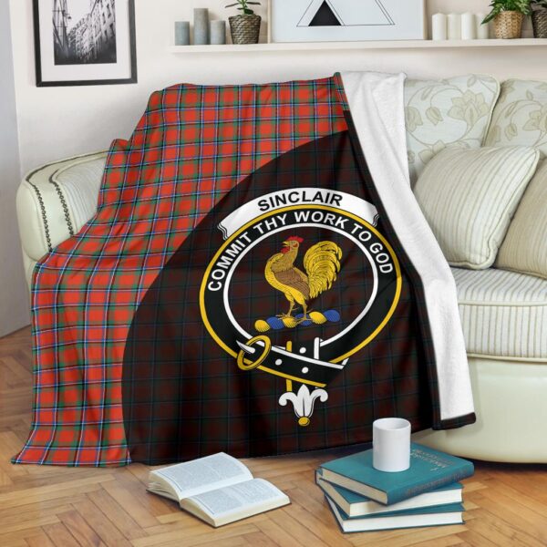 Sinclair Ancient Clan Blanket, Scottish Tartan Sinclair Ancient Clans Blanket Wave Style