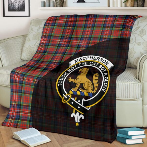 MacPherson Ancient Clan Blanket, Scottish Tartan MacPherson Ancient Clans Blanket Wave Style - Image 2