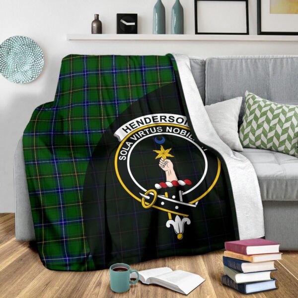 Henderson Modern Clan Blanket, Scottish Tartan Henderson Modern Clans Blanket Wave Style - Image 3