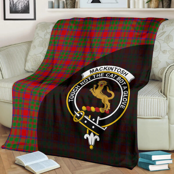 MacKintosh Modern Clan Blanket, Scottish Tartan MacKintosh Modern Clans Blanket Wave Style - Image 2