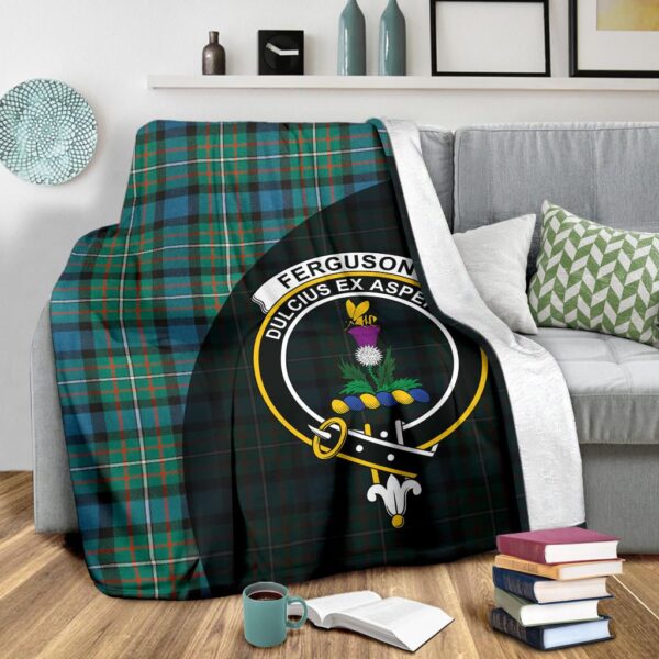 FERGUSON ANCIENT Clan Blanket, Scottish Tartan FERGUSON ANCIENT Clans Blanket Wave Style - Image 3