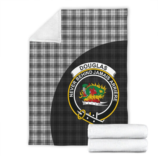 Douglas Grey Modern Clan Blanket, Scottish Tartan Douglas Grey Modern Clans Blanket Wave Style - Image 4