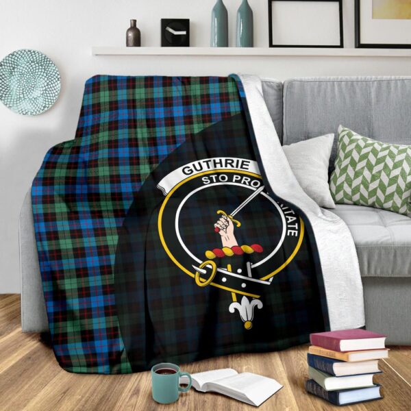 Guthrie Ancient Clan Blanket, Scottish Tartan Guthrie Ancient Clans Blanket Wave Style - Image 3