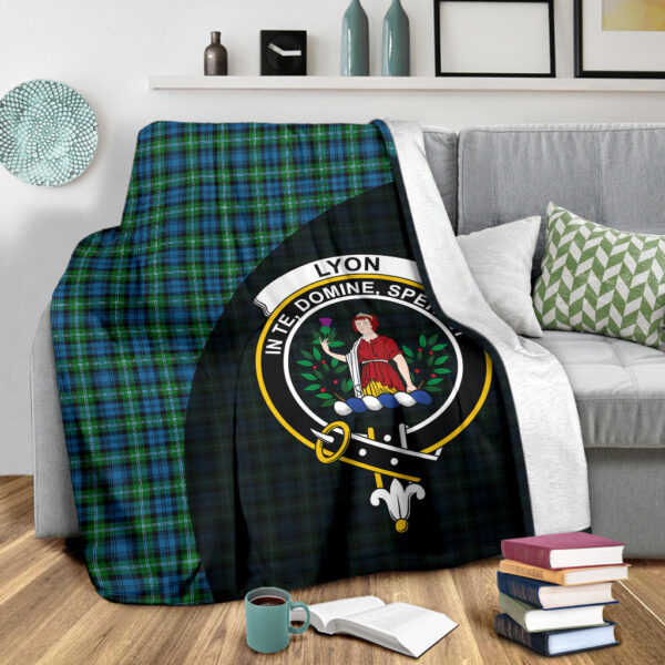 Lyon Clan Clan Blanket, Scottish Tartan Lyon Clan Clans Blanket Wave Style - Image 3