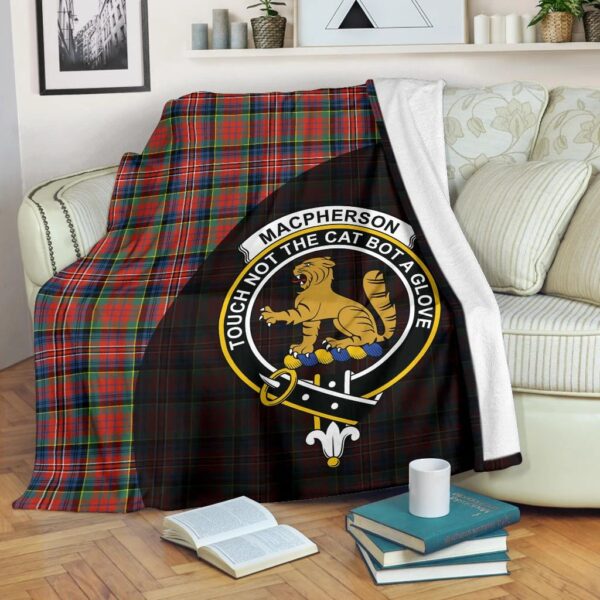 MacPherson Ancient Clan Blanket, Scottish Tartan MacPherson Ancient Clans Blanket Wave Style