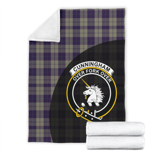 Cunningham Dress Blue Dancers Clan Blanket, Scottish Tartan Cunningham Dress Blue Dancers Clans Blanket Wave Style - Image 4