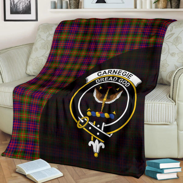 Carnegie Modern Clan Blanket, Scottish Tartan Carnegie Modern Clans Blanket Wave Style - Image 2