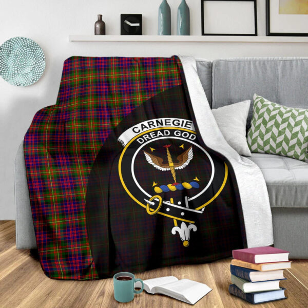 Carnegie Modern Clan Blanket, Scottish Tartan Carnegie Modern Clans Blanket Wave Style - Image 3